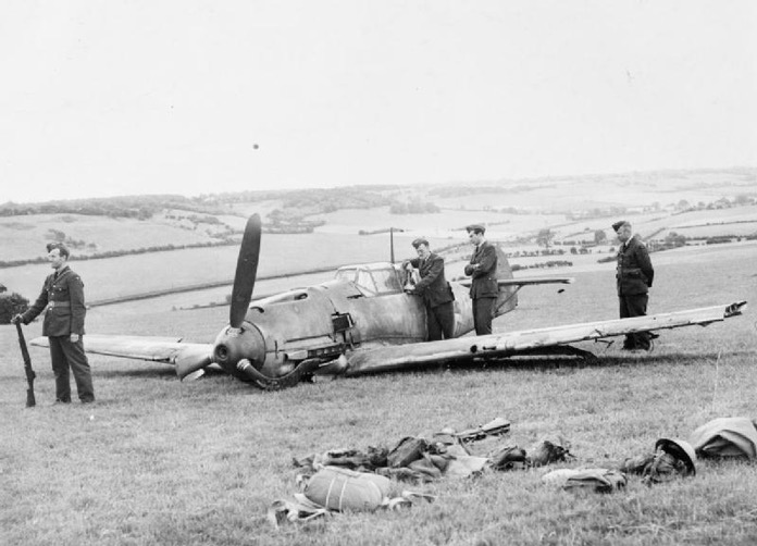 (2) shot down by Spitfires of No 74 Squadron over Kent on the afternoon of 8 July 1940.