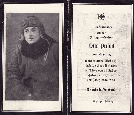 Gefr. Otto Prischl + 06.05.40 He 111H