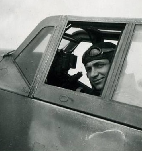 Wolfgang in the cockpit of his Bf 109